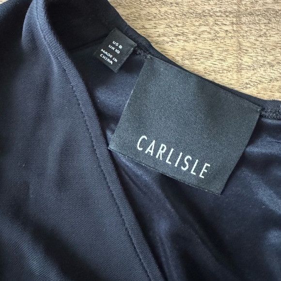 Carlisle Double Zipper Ruched Front Slimming Dress - Picture 4 of 4